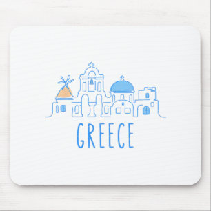 Tapis De Souris Europe Grèce Athènes Santorin Séjour de Famille So