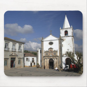 Tapis De Souris Europe, Portugal, Obidos. Église Santa Maria à