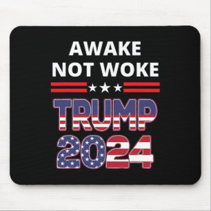 Tapis De Souris Éveillé Pas Réveillé Trump Élection Républicain Sa
