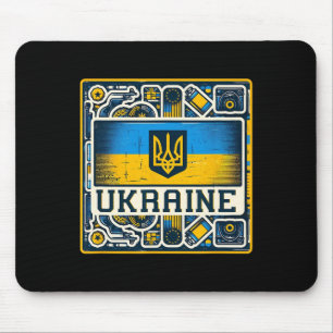 Tapis De Souris Éventail ukrainien vintage Ner Fan drapeau ukraini