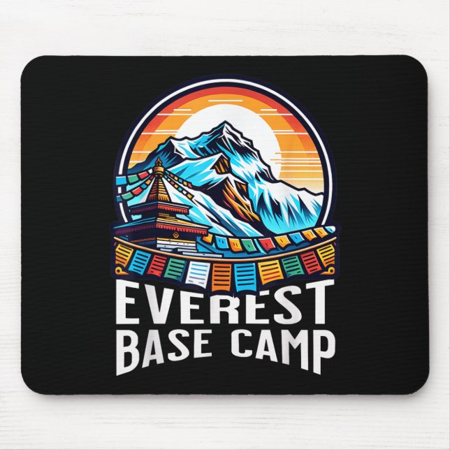Tapis De Souris Everest Base Camp de prière drapeaux Nepali Himala (Devant)