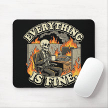 Everything Is Fine | Funny Skeleton Dumpster Fire 