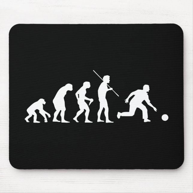 Tapis De Souris Évolution de bowling de l'homme au lanceur (Devant)