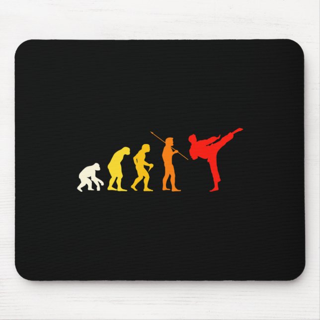 Tapis De Souris Évolution de karaté cadeau de kung fu Shotokan art (Devant)