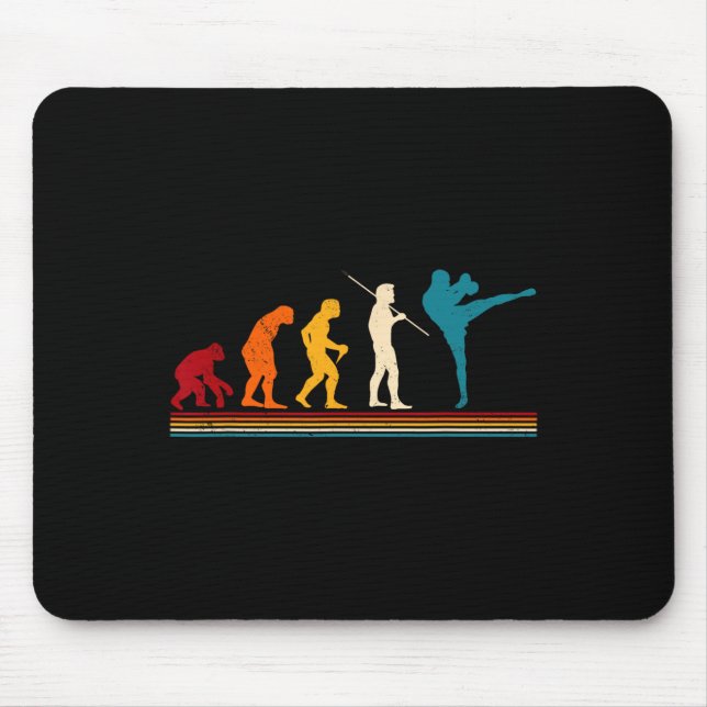 Tapis De Souris Évolution de kickboxing Kickboxer Karaté Boxe Mma  (Devant)