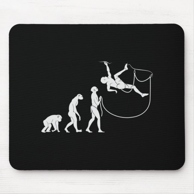 Tapis De Souris Évolution De L'Escalade Rock Climber Fun Rock (Devant)