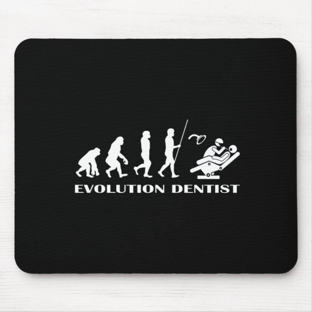 Tapis De Souris Evolution Dentiste Dentistère Dents Dents Dents Do (Devant)