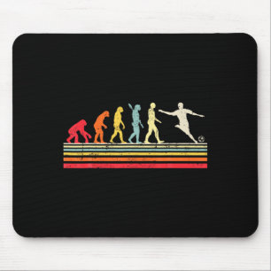 Tapis De Souris Évolution drôle de football de l'homme Vintage Ret
