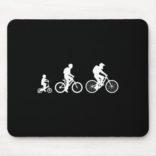 Tapis De Souris Évolution du cyclisme sur route et de VTT  (Devant)