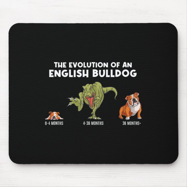 Tapis De Souris Evolution D'Une Maman De Bulldog Anglaise Fun Bull (Devant)