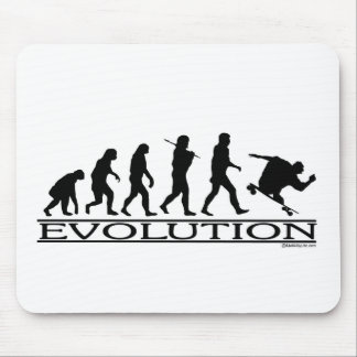 Tapis De Souris Évolution - faisant de la planche à roulettes -