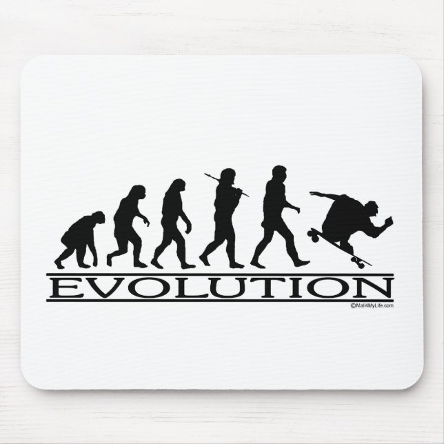 Tapis De Souris Évolution - faisant de la planche à roulettes - (Devant)
