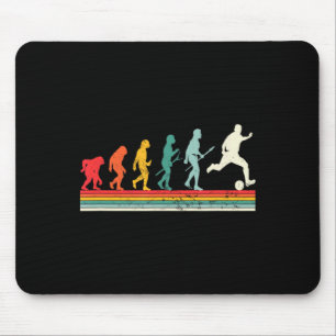 Tapis De Souris Évolution humaine Football Soccer Sport Vintage Fo
