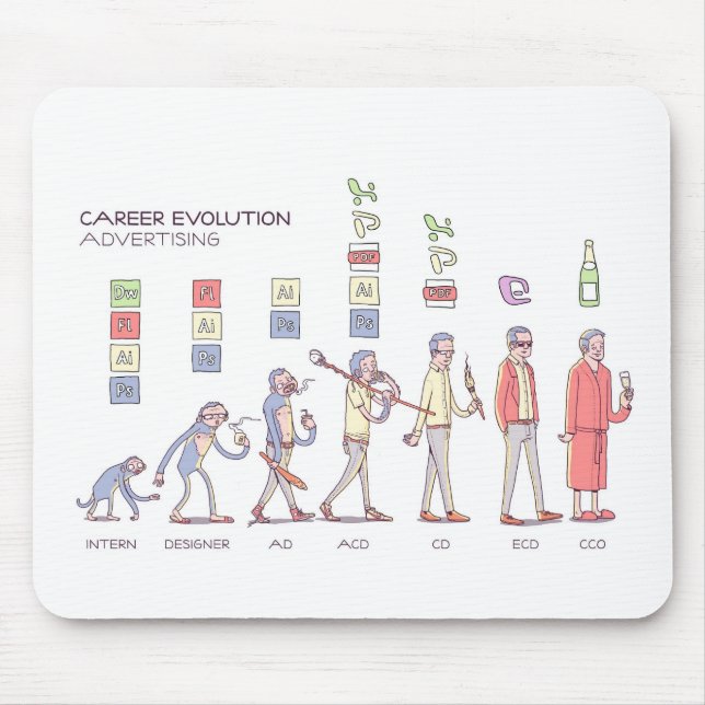 Tapis De Souris Évolution Mousepad de carrière (Devant)