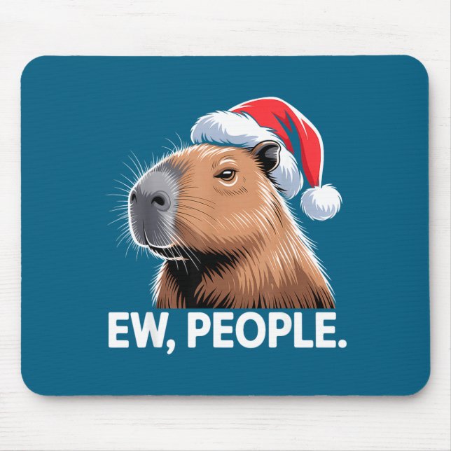 Tapis De Souris Ew People Capybara Christmas Humor  (Devant)