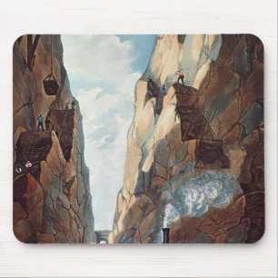 Tapis De Souris Excavation de bâti olive, milles de