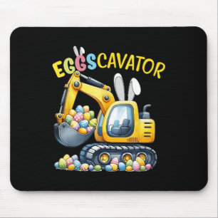 Tapis De Souris Excavatrice de Pâques Chasse aux œufs Camions de c