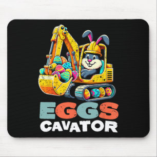 Tapis De Souris Excavatrice de Pâques Lapin de Pâques
