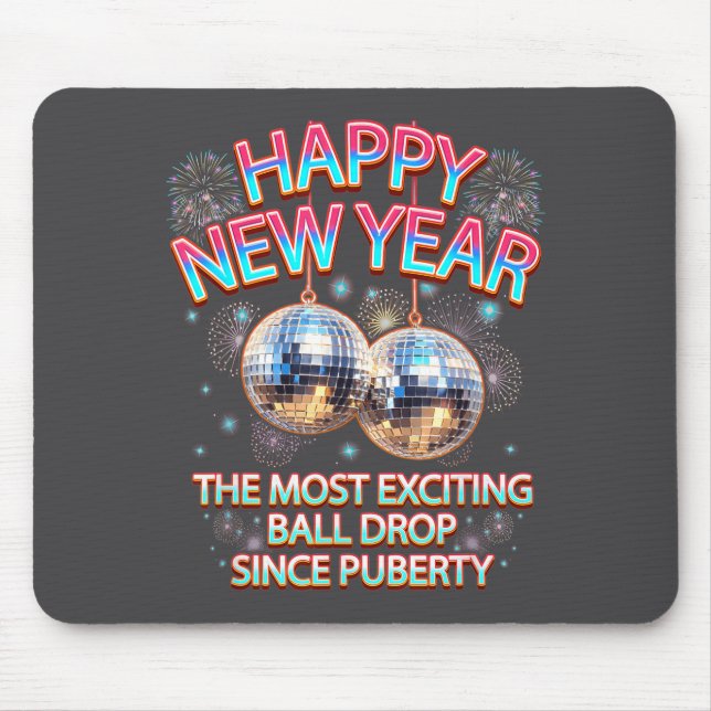 Tapis De Souris Exciting Ball Drop Since-puberty Happy New Year Di (Devant)