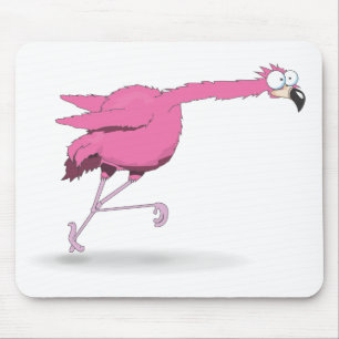 Tapis De Souris Exécuter le long du Flamant rose