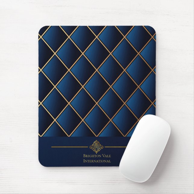 Tapis de souris Executive Or Navy Gold Luxe (Avec souris)