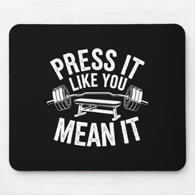 Tapis De Souris Exercice Bench Press Bodybuilding Fitness Workout (Devant)