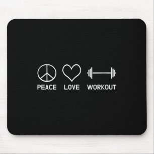 Tapis De Souris Exercice de motivation pour femmes Paix Amour Entr