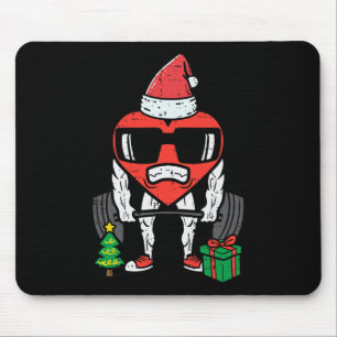 Tapis De Souris Exercice de Noël Coeur Lifting Xmas Gym Exercice