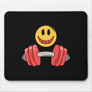 Tapis De Souris Exercice Repose Gym Face Drôle Motif d'haltérophil
