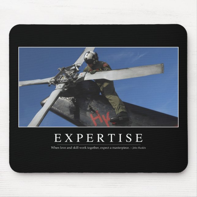 Tapis De Souris Expertise : Citation Inspirationnelle (Devant)