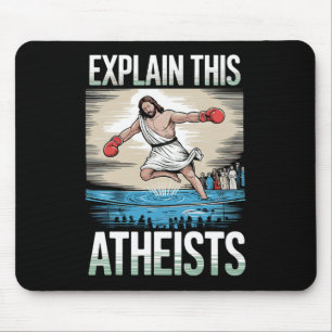 Tapis De Souris Expliquez-moi ce Jésus athées Gants de boxe