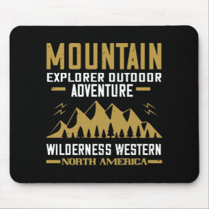 Tapis De Souris Explorateur de Montagnes Aventure en Plein Air