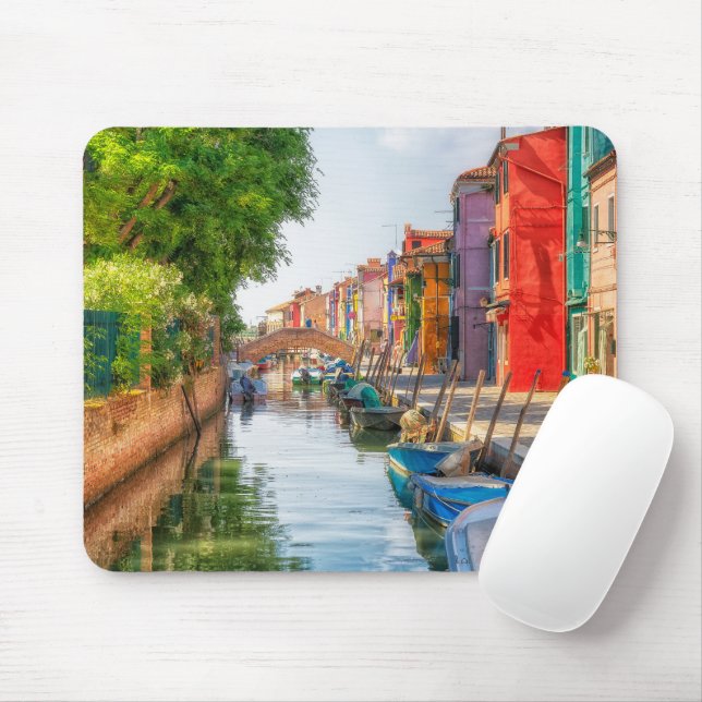 Tapis De Souris Explorez le charme vibrant de Burano (Avec souris)