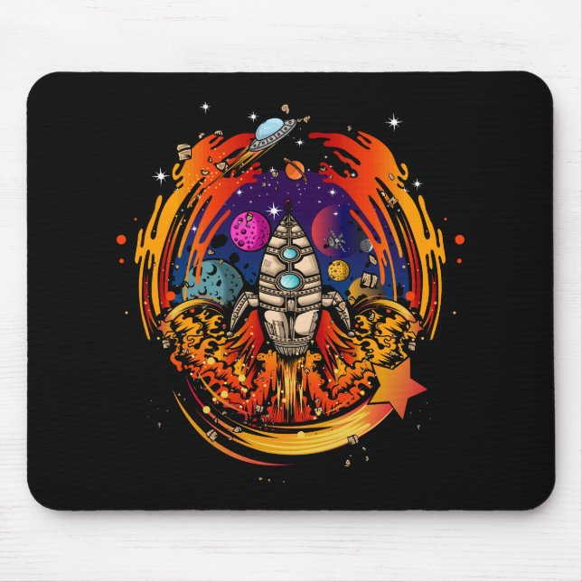 Tapis De Souris Exploser le vaisseau spatial (Devant)