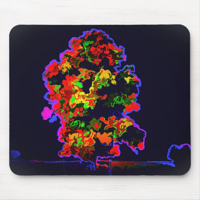 Tapis De Souris Explosion d'arbre néon (Devant)