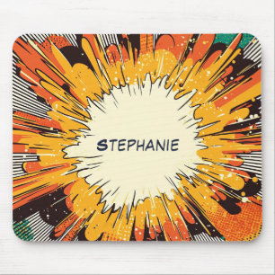 Tapis De Souris Explosion d'art pop de style comique (6)