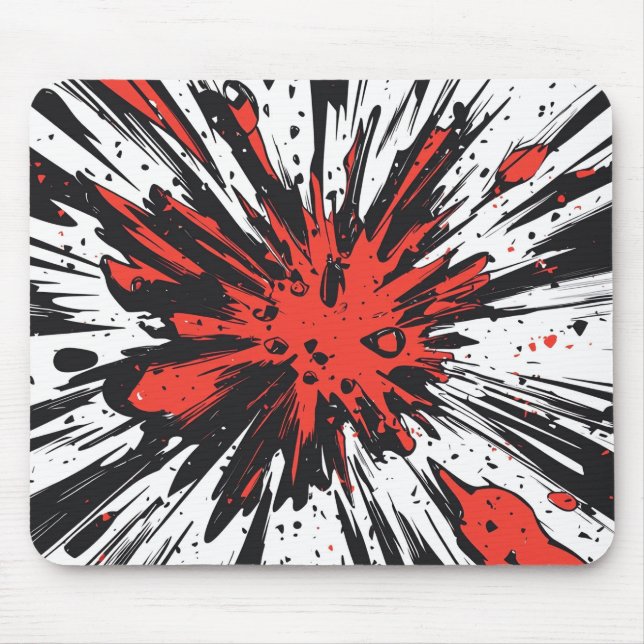 Tapis De Souris Explosion d'art pop de style comique (7) (Devant)