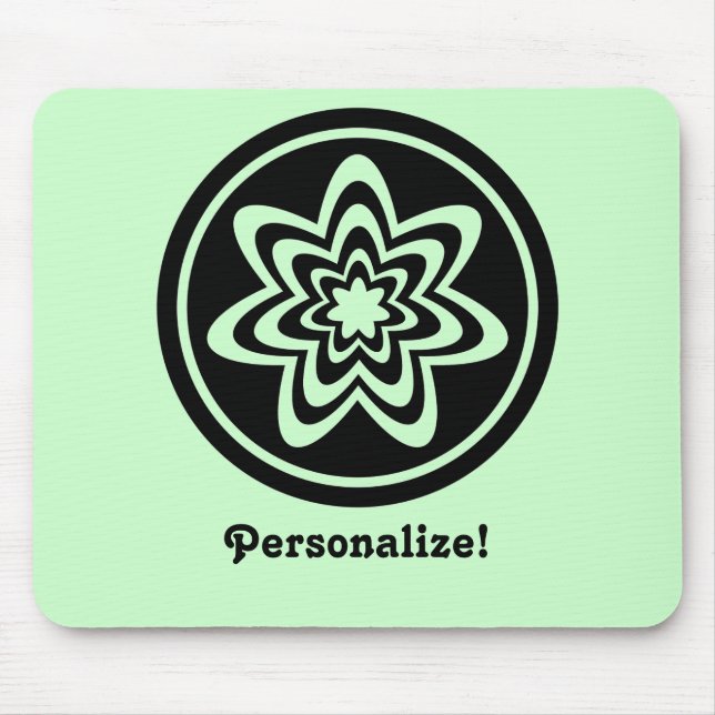 Tapis De Souris Explosion florale Mousepad, Noir (Devant)