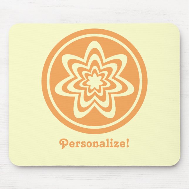 Tapis De Souris Explosion florale Mousepad, Orange (Devant)