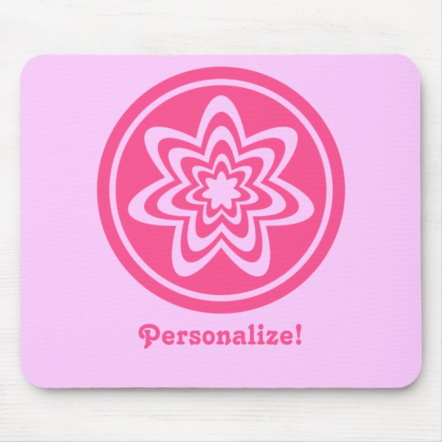 Tapis De Souris Explosion florale Mousepad, rose (Devant)