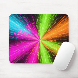 Tapis De Souris Explosion néon radiale