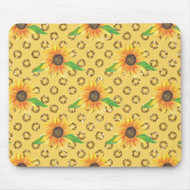 Tapis De Souris Express floral de tournesol (Devant)