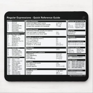 Tapis De Souris Expressions régulières - référence rapide Mousepad