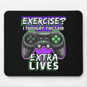 Tapis De Souris Extra Lives Funky Video Game Contrôleur Retro Jeu