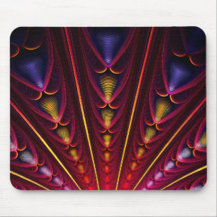 Tapis De Souris Extraordinaire rose jaune noir fractal