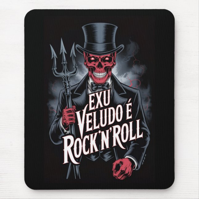 Tapis De Souris Exu Veludo é Rock'N'Roll #1 (Devant)