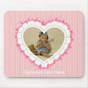 Tapis De Souris Eyelet personnalisable dentelle coeur Mousepad