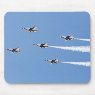 Tapis De Souris F-16 Thunderbirds volant en formation à cinq carte