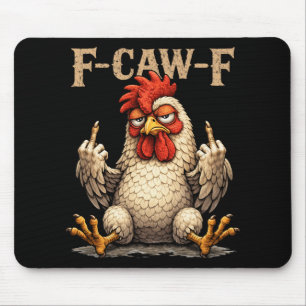 Tapis De Souris F-caw-f Coq Noir Drôle Gothique Fcawf Poulet A