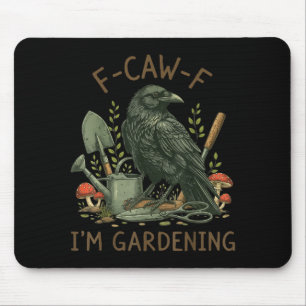 Tapis De Souris F-caw-f Corbeau Corneille Drôle Oiseau Humour Je s
